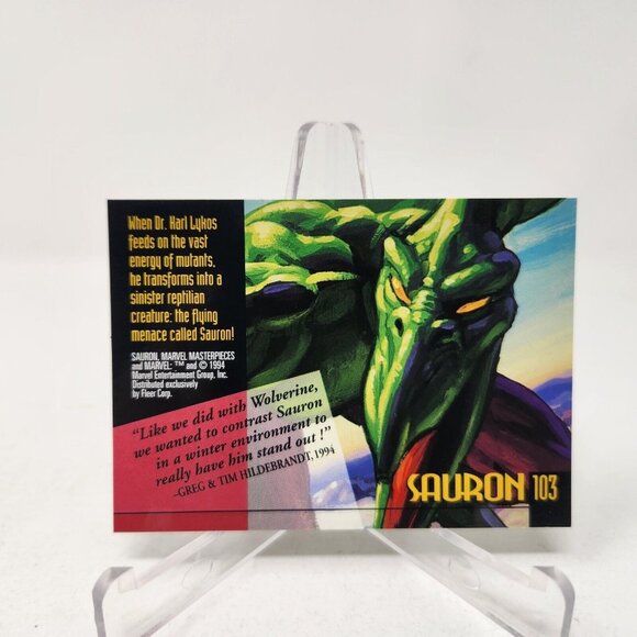 SAURON #103, 1994 Marvel Masterpieces Trading Card (a44) - Picture 2 of 2